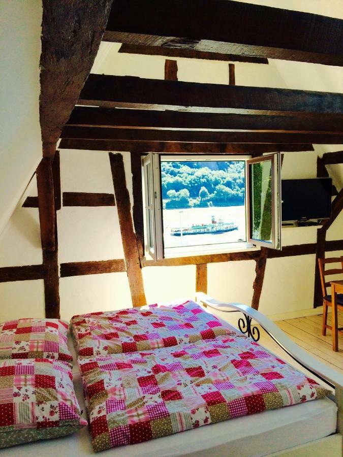 Apartmán Haus Am Ufer Mit Rheinpanoramablick Koblenc Exteriér fotografie